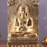 Pure Brass Lord Buddha Statue | Dharmachakra Mudra | 11" Height | Traditional Sacred Art | Premium Collection | Handcrafted Excellence | Jaipurio